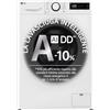 LG AI DD D4R3009NSWW Lavasciuga Classe A -10%/D, 9 / 6kg, Serie R3, Lavatrice e Asciugatrice Insieme, 1400 giri, Lavaggio a Vapore, Eco Hybrid, Allergy Care, Motore Inverter Direct Drive, Bianca