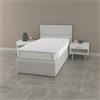 Italian Bed Linen Topper Memory Foam SILVER letto Piazza e Mezza 120x190 cm, altezza 5 cm, Made in Italy, Rivestimento Sfoderabile e Lavabile, Coprimaterasso con Elastici per fissaggio al materasso
