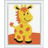 VERVACO Set Ricamo Punto Croce Kit Ricamo Principianti Giraffa Educativo attività Creative ca. 12,5 x 16 cm Canovaccio per Punto Croce Prestampato Set Fai da Te Passatempi Creativi
