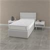 Italian Bed Linen Topper Memory Foam SILVER letto Singolo 80x190 cm, altezza 5 cm, Made in Italy, Rivestimento Sfoderabile e Lavabile, Coprimaterasso con Elastici per fissaggio al materasso