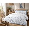 HOME LINGE PASSION - Parure copripiumino 140 x 200 cm - 100% percalle di cotone - copripiumino + 1 federa - motivo Montespan blu