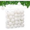 Relaxdays Palline di Natale, Set da 50 Palle Albero, Addobbi Natalizi, ∅ 6 cm, Sfere in Plastica Lucida e Opaca, Bianco