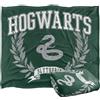 LOGOVISION Harry Potter Slytherin Hogwarts Leaves Coperta super morbida al tatto setoso - 152 x 127 cm