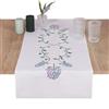 Trimits Kit per punto croce - Runner da tavola - Include tessuto stampato, fili, ago e istruzioni, 40 x 100 cm, motivo floreale ortensia