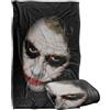 LOGOVISION The Dark Knight Heath Ledger L Joker Face Coperta super morbida al tatto setoso - 91 x 147 cm