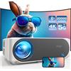AKIYO Proiettore 4K AKIYO 20000 Lumen WiFi 6 Bluetooth Full HD 1080P Outdoor Projector