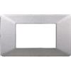 ETTROIT PLACCA PLASTICA 4 MODULI SILVER COMPATIBILE VIMAR PLANA