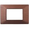 ETTROIT PLACCA IN PLASTICA 3 MODILI BRONZO SATINATO COMPATIBILE VIMAR PLANA