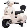 AIYAPLAY Moto Elettrica per Bambini 1.5-3 Anni MINI VESPA GTS 6V, Bianco | Aosom Italy