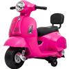 AIYAPLAY Moto Elettrica per Bambini 1.5-3 Anni MINI VESPA GTS 6V, Rosa | Aosom Italy
