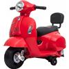 AIYAPLAY Moto Elettrica per Bambini 1.5-3 Anni MINI VESPA GTS 6V, Rossa | Aosom Italy