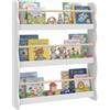AIYAPLAY Libreria Montessoriana per Bambini 3-8 Anni a 3 Ripiani, 60x15x73 cm, per Cameretta, Bianco | Aosom Italy
