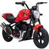AIYAPLAY Moto da Cross Elettrica per Bambini 24V Motore 180W, 6-12 Anni, Pneumatici 30cm in Gomma, Rossa | Aosom Italy