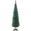 HOMCOM Albero di Natale Artificiale Slim 180 cm con 321 Rami a Forma di Abete, Base in Plastica, Verde | Aosom Italy