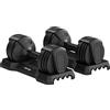 SPORTNOW Set Manubri Regolabili 5 in 1 Quick-Dial 11 kg Nero | Aosom Italy