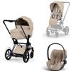 Cybex Platinum - Trio Cybex e-Priam 2026 Comfort Cozy Beige Matt Black con Cloud T