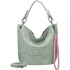 Fritzi aus Preussen Fritzi31N Vintage Hobo Donna Borsa a Spalla Borsa Hobo Borsa a Mano Tempo Libero Viaggio Città Ecopelle Vegana 28 x 26 x 13 cm - Nero, Rosa, Marrone, Turchese, Verde, Grigio, Beige, Fucsia, Viola, Blu