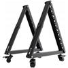 MACLEAN Carrello porta Tv Maclean da pavimento 37-80'' 75kg blocco ruote mobile Nero [MC-183]