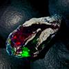 AK GEMS AND JEWELLERY Ethiopian Black Opal Gemma Naturale Opale Secco Grezzo 3,8 Ct 13x11 mm