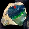 AK GEMS AND JEWELLERY Etiope Nero Opal Crudo, natural Opal rough , Fuoco Opal gemstone 8 KT 21x15 MM