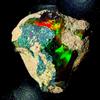 AK GEMS AND JEWELLERY Opale Naturale, Opale Nero Etiope Grezzo, Opale Di Fuoco Grezzo 11 Ct 16x16 Mm