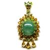 PNG Pendente In Argento Sterling 925 17 X 22 Mm. Smeraldo Verde, Citrino E Peridoto