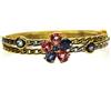 PNG 925 Argento Rosa Topazio Mistico, Zaffiro, Tanzanite E Bangle Croce 5.1cmx5.6cm