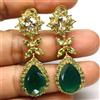PNG Orecchini In Agata Verde, Topazio E Peridoto In Argento Sterling 925 13 X 17 Mm