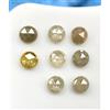 NATURAL ROSE CUT DIAMONDS Lotto Diamanti Naturali Round Rose Cut 0.25 Ct 8 Pcs