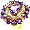 PNG Anello In Argento Sterling 925 Con Ametista Viola, Topazio & Zaffiro Mis 8.25