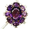 PNG Anello In Argento 925 Con Amatista Viola E Zircone Dimensione 7.5 13 X 17 Mm