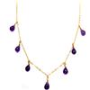 PNG Pendente E Collana In Amatista Viola Non Trattata 17" In Argento Sterling 925