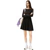 Tommy Jeans Tjw F&f Essential LS Dress Dw0dw21745 Abito Svasato Donna (Pacco da 1)