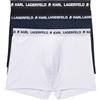 KARL LAGERFELD Uomo Logo Trunk Set (3 Pack) Nero/Bianco/Blu navy XS