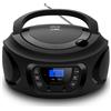 SILVA SCHNEIDER Radio FM 30 W con lettore CD e display LCD, 20 stazioni memorizzabili, nera