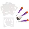 Legami - Set per Intagliare Zucca di Halloween, 8 Pezzi, Strumenti di Intaglio Creativo, Strumenti Fai da Te, Kit per Scavare Zucche, Coltello,Cucchiaio, Punteruolo, 5 Stencil Inclusi