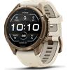 GARMIN Fenix 9 PRO AMOLED SAPPHIRE 43mm Gold Titanium con cinturino Cream French Gray art. 010-04335-26