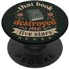Bookish Reader | Vintage Aesthetic Book Divertente libro amante lettore Romanzo romantico Cinque stelle PopSockets PopGrip Adesivo