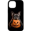 Halloween Pumpkin French Bulldog Dog Own Custodia per iPhone 15 Frenchie Halloween Dog Lover Jack O Lanterna Viso Zucca