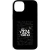 Math Birthday Gifts Custodia per iPhone 14 Plus 18 ° compleanno matematica radice quadrata 324 divertente nerd