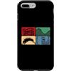 Roller Coaster Fan Gifts Custodia per iPhone 7 Plus/8 Plus Collage vintage del parco a tema amante delle montagne russe