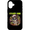 Halloween Glam Retro Vintage Comics Pop Custodia per iPhone 16 Ciclope Cook Sous Chef Ristorante Cibo Spettrale Spaventoso Donne