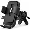 Mulbijeo Porta Cellulare Auto, 1 Pezzo & Nero, Portatelefono da Automobile, Pannello Quadrato con Chiusura Autobloccante, Porta Cellulare, Adatto per Auto Private