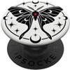 Mystical Entomology Night Watcher Design Celestial Luna Moth Stars Geometrico Blackwork Art PopSockets PopGrip Adesivo