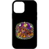 Halloween Glam Retro Vintage Comics Pop Custodia per iPhone 12 mini Bassotto Devil Horns Doxie Dog Ghosts Spettrale Spaventoso Horror
