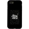 Math Birthday Gifts Custodia per iPhone SE (2020) / 7/8 18 ° compleanno matematica radice quadrata 324 divertente nerd