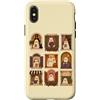 Cute Ghost Halloween Custodia per iPhone X/XS Carino Ghost Halloween Windows Autunno Coffee Reader