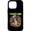 Halloween Glam Retro Vintage Comics Pop Custodia per iPhone 16 Pro Ciclope Cuoco Chef Sous Chef Ristorante Cibo Spettrale Uomini Spaventosi