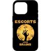 Halloween Escort Tees Custodia per iPhone 16 Pro Escort Love Brains Halloween