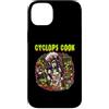 Halloween Glam Retro Vintage Comics Pop Custodia per iPhone 14 Plus Ciclope Cook Sous Chef Ristorante Cibo Spettrale Spaventoso Donne